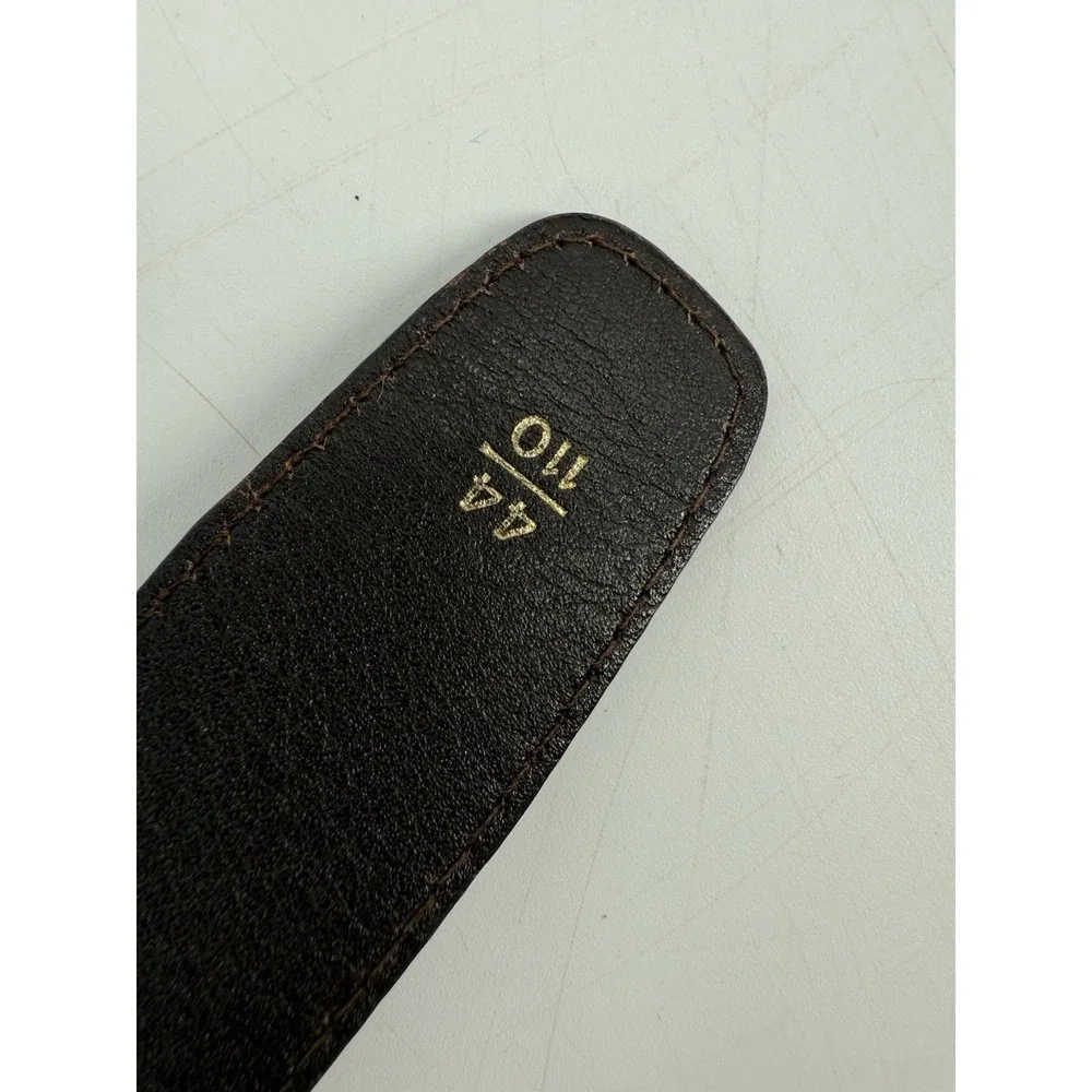 Vero Struzzo Carroll & Co Ostrich Leather‎ Belt Size 44 Cognac Made In Italy